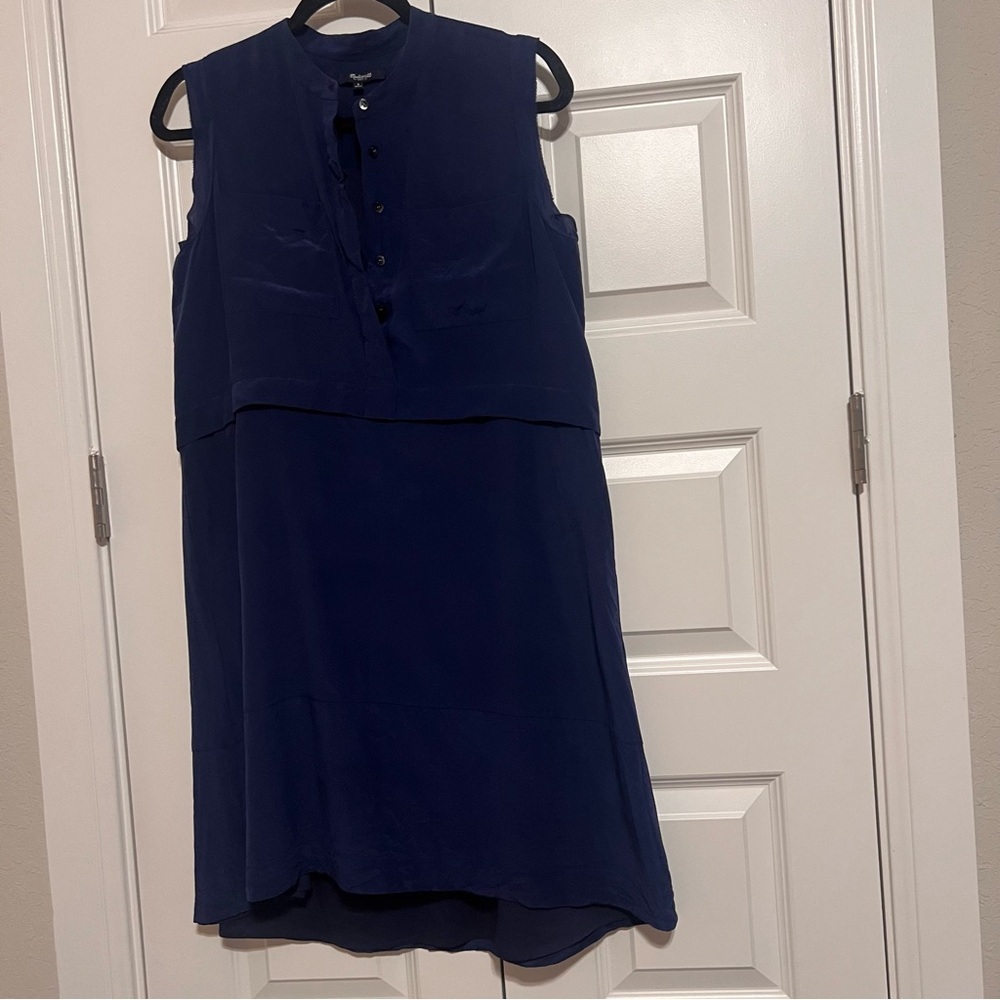Madewell Deep Blue Shift Dress